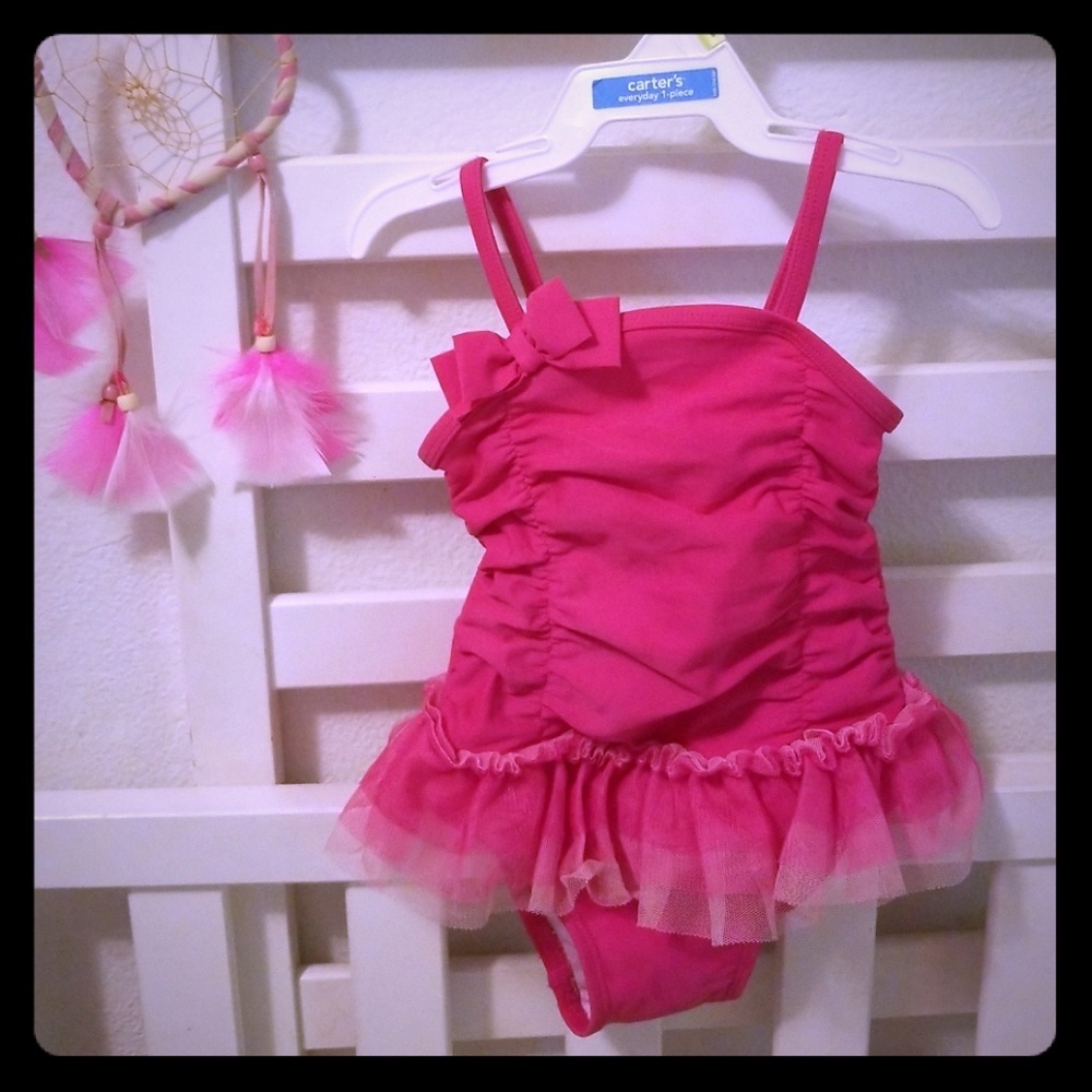 Hot pink swim suit